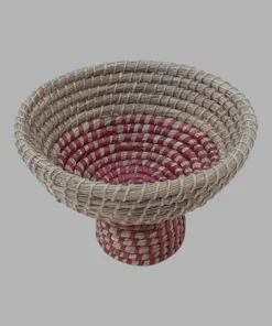 Jute & Grass Bowl With Stand