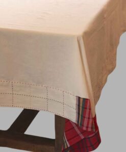 Grameen Check And Kantha Border Table Cloth