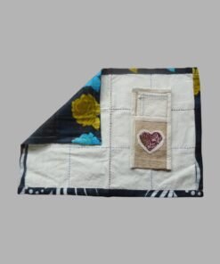 Table Mat Markin/Sari With Jute Bag And Napkin With Kantha Line