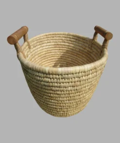 Oval Linen Basket Small