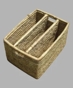 Date Palm Leaf & Grass – Magazine Holder 2 Partition