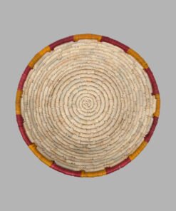 Date Palm Leaf & Grass – Round Bowl Color Border