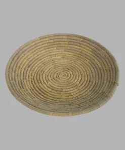 PALM LEAVE SIKA BASKET FLAT COL. NAT