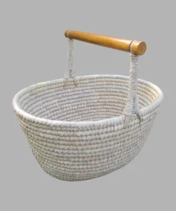 Oval Basket – Wood Handle (Small)