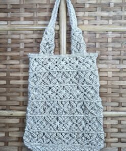 KHB Jute Macrame Salma Bag LxWxHxHandlecm ()