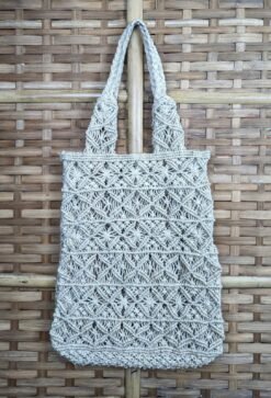 KHB Jute Macrame Salma Bag LxWxHxHandlecm ()