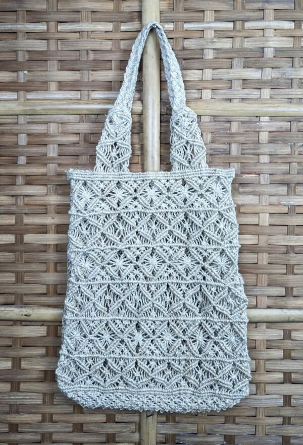 KHB Jute Macrame Salma Bag LxWxHxHandlecm ()