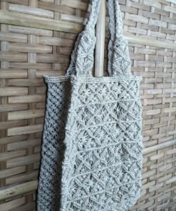 KHB Jute Macrame Salma Bag LxWxHxHandlecm ()