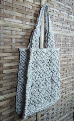 KHB Jute Macrame Salma Bag LxWxHxHandlecm ()