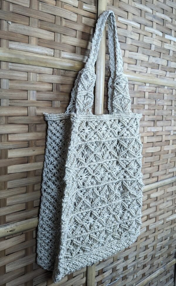 KHB Jute Macrame Salma Bag LxWxHxHandlecm ()