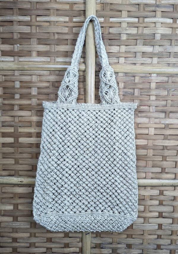 KHB Jute Macrame Salma Bag LxWxHxHandlecm ()