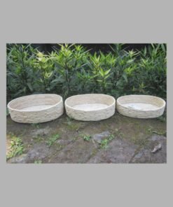 Date Palm Leaf & Grass – Oval Tray Set 3