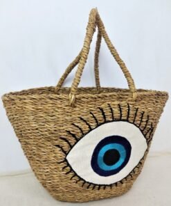 Hogla Eye Basket 46x27xH28 Bottom 30x20 Handle 27cm Machine Embroidery 4