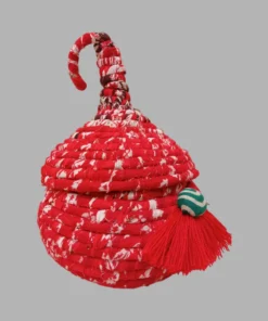Sari and Palm Leaves Babbo Basket