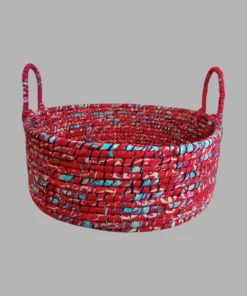 Round Recycled Sari Baskets