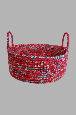 Round Recycled Sari Baskets