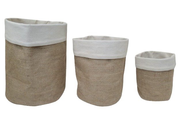 Jute Bread Basket with Cotton Lining Set of ()