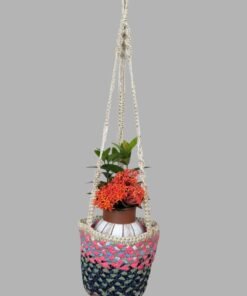 Recycled Sari Hanging Plant Basket