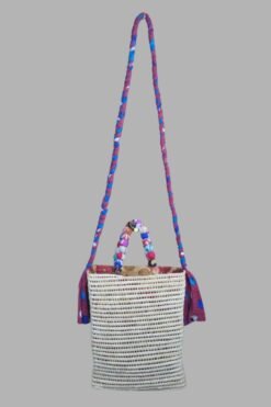 Palm Bag (Handles and Lining in Sari)