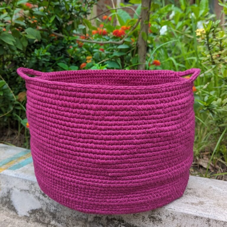 Crochet Recycled Cotton Basket