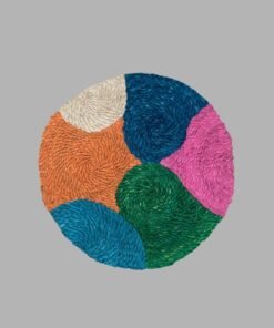 Jute Placemat - Multi Colour Circles