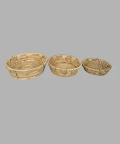Rattan Round Tray Set-3
