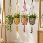 BaSE 63011 Jute Shika with Basket L80cm Basket BD9xTD14xH14cm