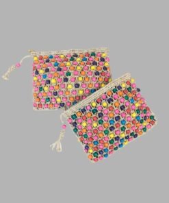 BaSE-05022 Jute Macrame Big Beads Purse