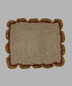 Jute Crochet Placemat with Wave Border L40xW35cm