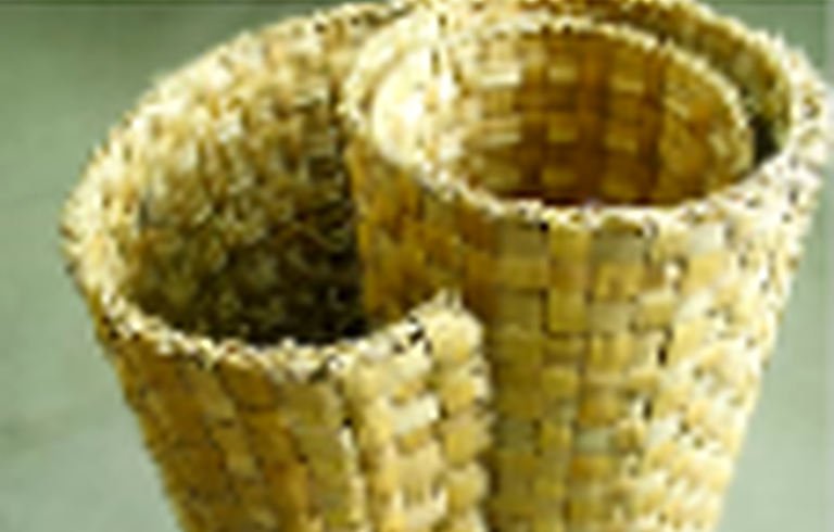 Traditional Hogla leaf craft material