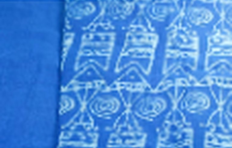 Traditional indigo dyed textile